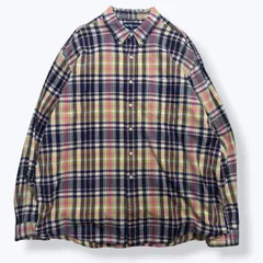 90s Ralph Lauren Pastel Check B/D Shirts 【XXL】 90年代 ポロ ラルフローレン パステル チェック ボタンダウン シャツ インド綿 コットン 古着 ヴィンテージ