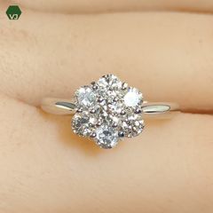 33-33】ダイヤモンド リング D1.00ct 【中古】【PT900】【15号】☆By 