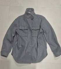 ZARA グレー シャツ ジャケット