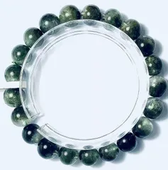 上質EU製定価238万円★天然水晶45Aグリーンルチル★パワーストーン 幸運 高級 お守り 巨大約10mm ★A1851