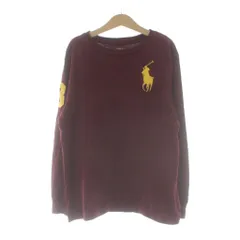 ポロ ラルフローレン POLO RALPH LAUREN 長袖Tシャツ M(10-12)150 茶 ブラウン 長袖 ラウンドネック ロゴ刺繍 /PP ■GY58