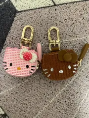 ハローキティ キーホルダー コインケース ブラウン/ピンク 二つ全て