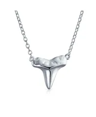 ブリング レディース アクセサリー ネックレス・チョーカー・ペンダントトップ レース Bling Jewelry Nautical Fisherman Shark Tooth Pendant Necklace in Sterling Silver シルバー