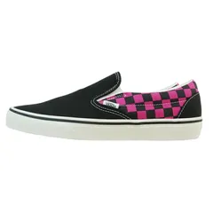 バンズ VANS ヴァンズ【箱無し】CLASSIC SLIP-ONクラシック スリッポンPOP CHECK RASPBERRY ROSEポップチェック ラズベリーローズ ピンク ブラック メンズ スニーカー 靴 スケボー sk8ストリート ローカット