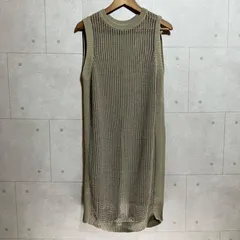 BEAUTY&YOUTH UNITED ARROWS ビューティーアンドユースユナイテッドアローズ コットン メッシュ バックスリット ノースリーブ ワンピース ワンピ ひざ丈 カーキ レディース SU-6-16のサムネイル