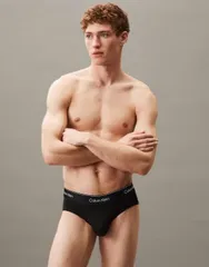 カルバンクライン メンズ アンダーウェア ブリーフパンツ トリプルブラック コットン Calvin Klein Icon Cotton Stretch 3 pack hip briefs in triple Black ブラック