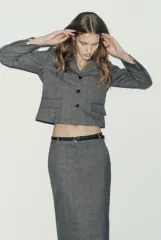 ZARA クロップド ブレーザー ジャケット