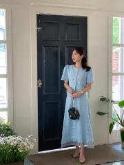 最終価格23万円) バイシニー製作 エンジェルレース セットアップ ライトブルー スカート large