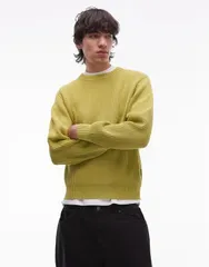 グラミチ メンズ アウター ニット・セーター Gramicci knit sweater in light Khaki カーキのサムネイル