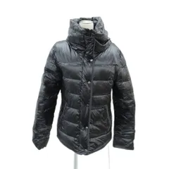 エレッセ ellesse ダウンジャケット 上着 ミドル丈 XL 黒 ブラック ハイネック /HO41 ■GY58