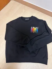 AMIRI レインボー ロゴ ブラック スウェット