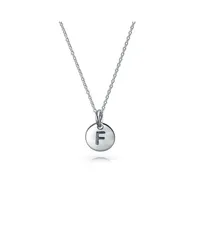 ブリング レディース アクセサリー ネックレス・チョーカー・ペンダントトップ ミニ レース Bling Jewelry Tiny Minimalist Initial Pendant Necklace Sterling Silver AZ Alphabet D