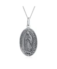 ブリング レディース アクセサリー ネックレス・チョーカー・ペンダントトップ レース Bling Jewelry Religion Our Lady Of Guadalupe Oval Virgin Mary Medallion Pendant Necklac