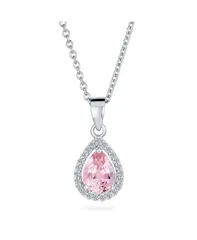 ブリング レディース アクセサリー ネックレス・チョーカー・ペンダントトップ レース Bling Jewelry Cubic Zirconia Classic Large CZ Teardrop Solitaire Pendant Necklace 925 S