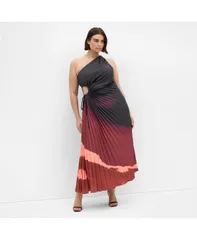 シティーシック レディース トップス ワンピース マキシワンピース プラスサイズ プリント マキシ CITY CHIC Plus Size Aliza Print Pleat Maxi Dress Spicy