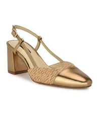 ナインウェスト レディース シューズ パンプス ヒール Nine West Womens Unda Slingback Block Heel Pumps Bronze