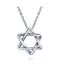 ブリング レディース アクセサリー ネックレス・チョーカー・ペンダントトップ レース Bling Jewelry Classic Delicate Religious Judaica Hanukkah Intertwined Magen Star of Dav