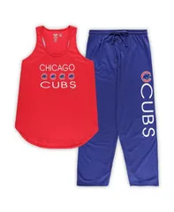 コンセプツ スポーツ レディース ボトムス カジュアルパンツ プラスサイズ Conceptsport Womens Red Royal Chicago Cubs Plusize Meter Tank Top and Pantsleep Set Red Roya