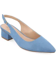 ジュルネ コレクション レディース シューズ パンプス ヒール Journee Collection Womensylvia Block Heel Slingback Pumps Blue ブルー