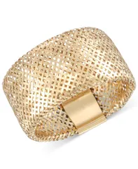イタリアン ゴールド レディース アクセサリー リング メッシュ Italian Gold Openwork Mesh Stretch Ring in 14k Gold Made in Italyellow Gold イエロー