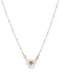 ローナリリー レディース アクセサリー ネックレス・チョーカー・ペンダントトップ レース lonna lilly GoldTone Crystal Imitation MotherofPearl Flower Pendant Necklace 16 3 ext