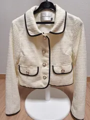 ツイード ジャケット スカート アイボリー Mサイズ