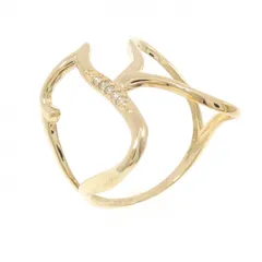 K18YG イニシャルK ダイヤモンド リング 0.04CT