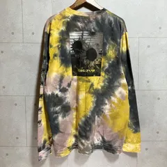 LEFLAH レフラー タイダイ柄 ロンT ロングスリーブ Tシャツ カットソー 長袖 トップス XXL ロゴ ひまわり プリント イエロー パープル ブラック 黒 紫 メンズ SU-7-19のサムネイル