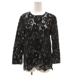 セオリー Theory ブラウス カットソー 総レース 花がら S 黒 ブラック /JS ■GY62