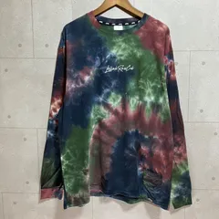 LEFLAH レフラー タイダイ柄 ロンT ロングスリーブ Tシャツ カットソー 長袖 トップス XXL ロゴ 刺繍 ネイビー ボルドー グリーン メンズ SU-7-23のサムネイル