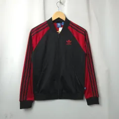 レディースS アディダス 黒赤 トラックジャージ ジャケット