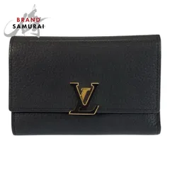 美品 LOUIS VUITTON ルイヴィトン ポルトフォイユ カプシーヌ コンパクト ノワール M62157 折財布 コンパクトウォレット レディース 600867【中古】