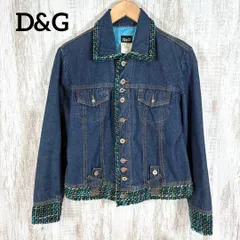 D&G Dolce＆Gabbana ドルチェアンドガッバーナ ツイード デニムジャケット Gジャン レディース y2k