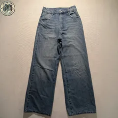 ​GRL グレイル ハイウエストワイドデニムパンツ Sサイズ 薄色ブルー 綿100%