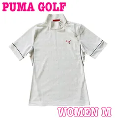 PUMA GOLF プーマゴルフ 半袖 ショルダージップ ロゴ刺繍 ストレッチ モックネックシャツ M