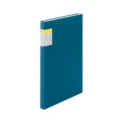 （まとめ） キングジム クリアーファイル カキコ A4判タテ型/A3判ヨコ型兼用（A4・40面） ネイビー 〔×5セット〕