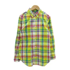 ラルフローレン RALPH LAUREN カジュアルシャツ 長袖 L 160㎝ 黄 チェック柄 ボタンダウン マルチカラー /SY13 ■ECD002 男の子