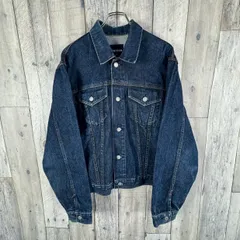OLD UNIQLO 90s 紺タグ ユニクロ 3rd type サードタイプ デニム ジャケット トラッカー ジャケット メンズ XL サイズ