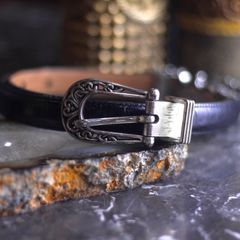 極美品 TORY LEATHER ナロー ウエスタン ベルト W36 ブラック - メルカリ