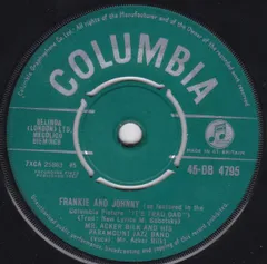 7” Acker Bilk & His Paramount Jaz Frankie And Johnny 45DB4795 Columbia /00080