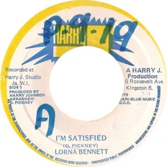 7” Lorna Bennett Im Satisfied NONE Harry J Records /00080