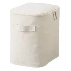 【人気商品】長方形 ポリエステル麻 フタ式 幅18.5×奥行26×高さ26cm ハーフ 12403500 中 衣装ケース ソフトボックス 収納ケース 無印良品 収納ボックスのサムネイル