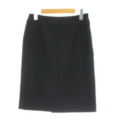 N.Natural Beauty Basic N.ナチュラルビューティーベーシック スカート ひざ丈  ウール M 黒 ブラック 無地 /GP ■GY59