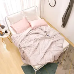 新品 THXSILK 掛け布団シルク 高級真綿 肌掛け 洗濯機可 100%シルク ふんわり なめらか よい肌触り 軽量 抗菌 防ダニ 防臭 静電気防止 冷感 通気 春夏初秋(グレー 210*210cm 0.7kg)のサムネイル