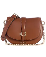 ゲス レディース バッグ ミニ GUESS Carrie Mini Flap Magneticlosure Crossbody Bag Cognac