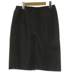 ディーエム ファッション DM FASHION タイトスカート 26 黒 ブラック フェイクレザー ひざ丈 /GG ■ECD001