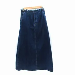 ミラオーウェン Mila Owen デニムスカート マキシ丈 ロング丈 フリンジ 0 小さいサイズ 青 ブルー /SM26 ■GY58