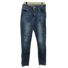 リエンダ rienda デニムパンツ ジーンズ スキニー カットオフ 26 インディゴ 紺 ネイビー /XZ ■ECD001