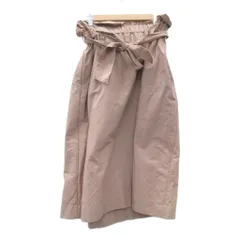 イーペ eiπe eipe フレアスカート ロング丈 マキシ丈 F ピンクベージュ リボンベルト付 /SY19 ■GY59