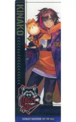 【中古】ブックカバー・栞 kinako(等身) 箔押しクリアしおり 「Crazy Raccoon×GiGOキャンペーン第3弾」 クレーンゲーム特典 第2弾
